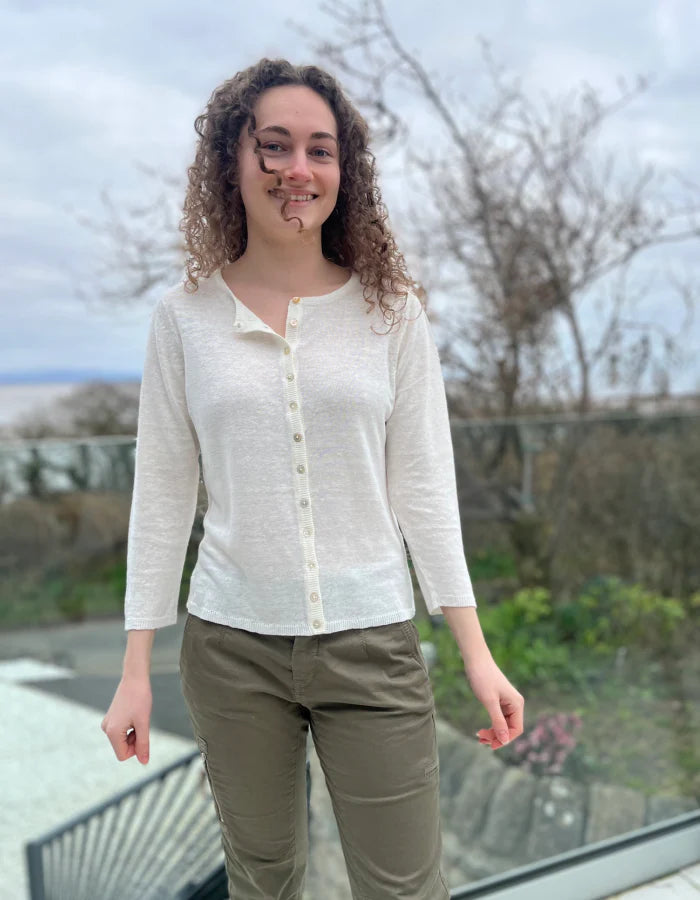 Hemp cardigan top