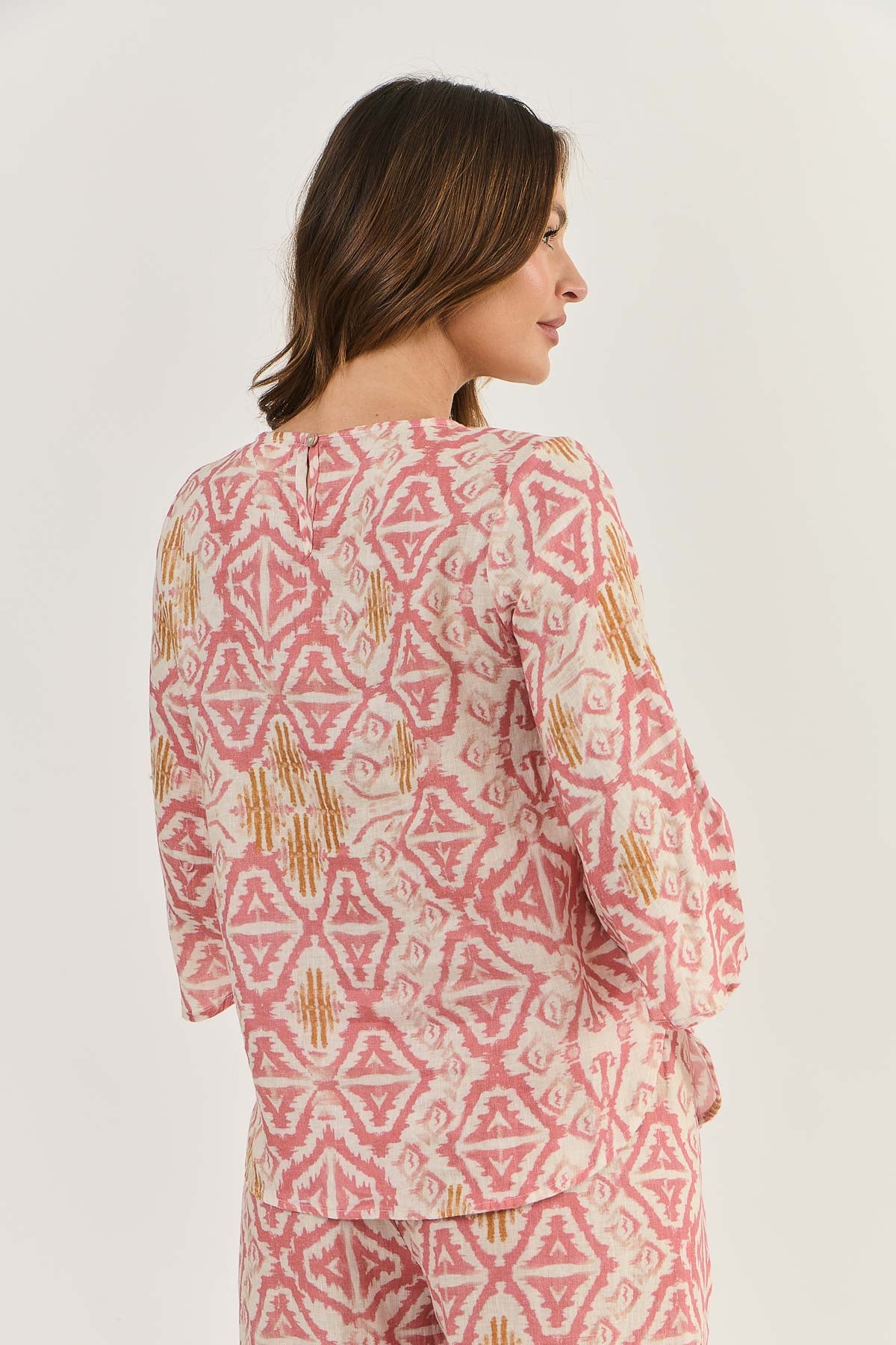 Naturals by O & J Linen Top - Ikat (GA503)