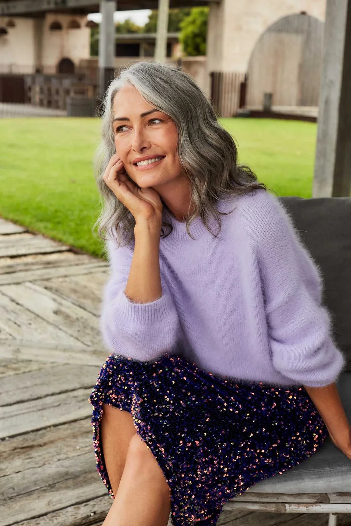 Olga de Polga Montreal Angora Knit Lilac