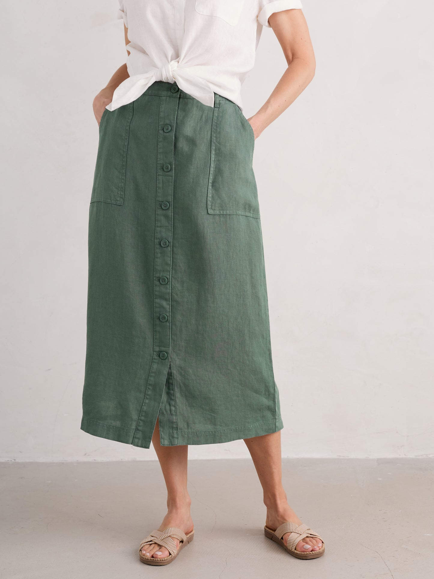 Seasalt Rosewell Farm Skirt II - Dark Balsam